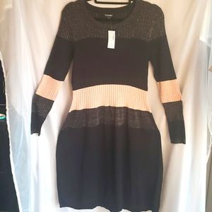 Roz & Ali for Dress barn color block sweater dress